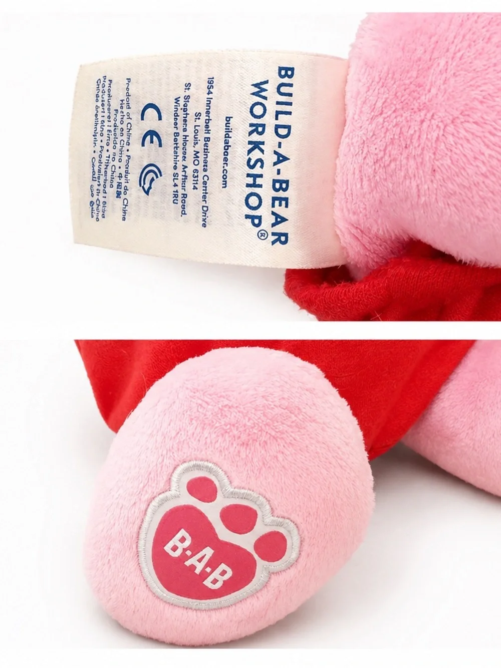 Build-A-Bear Peppa Pig Plush - Pink with Red Dress